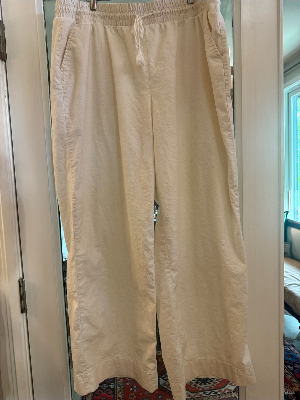 Lane Bryant Cream Linen Pants SZ 20